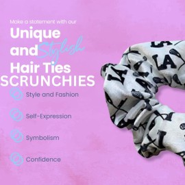Lacrosse Scrunchie, Lacrosse Hair Accessories, Lacrosse No Crease Premium White Lax Velvet Hair Scrunchies