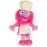 GUND Sesame Street Official Gonger Muppet Plush, Premium Plush Toy for Ages 1 & Up, Pink/Beige, 10