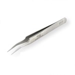 Vetus Tweezer Professional Tweezers Tool Non-magnetic Stainless Steel Curved Slant Tip Eyelash Eyebrow Tool (ST-17)