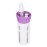 Travigo 4-in-1 Travel Dispenser Bottle, TSA Approved,Includes Four Empty Reusable 1.4 oz. (40 mL) Cosmetic Toiletry Containers for Sanitizer, Soap, Lotions, Skincare, Makeup Products (Purple)