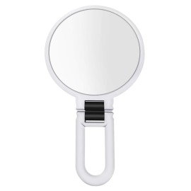 Vtrem 15X 1X Magnifying Makeup Mirror Double Sided Handheld Mirror with Magnification Portable Folding Vanity Mirror with Stand for Home Travel, White