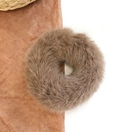 DINPREY 8 Pack Teddy Faux Fur Hair Scrunchies, Rabbit Fluffy Maomao Hair Bands for Women Girl kid\'s (8 PCS, Artificial Rabbit Fur)