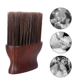 Barber Neck Duster Brush for Hair Cutting, Soft Neck Cleaning Brush, Professional Salon Barber Tool Red Brown (X-Large)