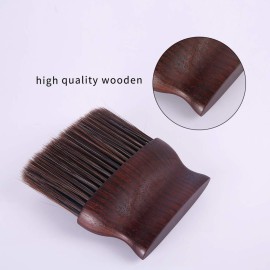 Barber Neck Duster Brush for Hair Cutting, Soft Neck Cleaning Brush, Professional Salon Barber Tool Red Brown (X-Large)