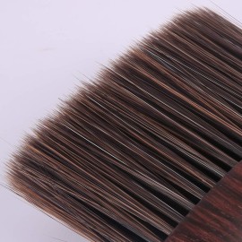 Barber Neck Duster Brush for Hair Cutting, Soft Neck Cleaning Brush, Professional Salon Barber Tool Red Brown (X-Large)