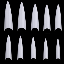 600Pcs Stiletto Nail Tips for Acrylic Nails Long False Nails Haft Cover Natural Fakes Nails Tips for Dip Powder Nails and Poly Nail Extension 600Pcs Stiletto Nail Tips for Acrylic Nails Long False Nails Haft Cover Natural Fakes Nails Tips for Dip Powder Nails and Poly Nail Extension