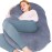 Chilling Home Pregnancy Pillows, C Shaped Full Body Pillow Maternity Pillow for Women 55 inch, Pregnancy Pillows for Sleeping Pregnant Must Have with Removable Cover
