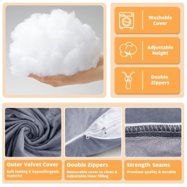 Chilling Home Pregnancy Pillows, C Shaped Full Body Pillow Maternity Pillow for Women 55 inch, Pregnancy Pillows for Sleeping Pregnant Must Have with Removable Cover