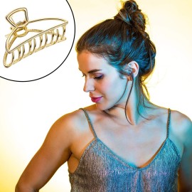 Emoly 3 Pack Large Metal Claw Clips Hollow Non-slip Hair Catch Jaw Clamp for Women Girls Hair Barrette for Fixing Hair (Silver&Gold&Rose Gold) Emoly 3 Pack Large Metal Claw Clips Hollow Non-slip Hair Catch Jaw Clamp for Women Girls Hair Barrette for Fixing Hair (Silver&Gold&Rose Gold)