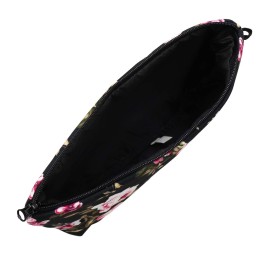 Aiphamy Cute Travel Makeup Bag Cosmetic Bag Small Pouch Gift for Women (Flowers)