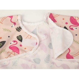 Sigzagor Baby Bib Sleeved Shirt With Pocket 1-3 years old Toddler Painting (Watercolor Animals)