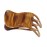 Parcelona French Simply Bear Paw Medium 3 Celluloid Acetate Side Slide In Jaw Yoga Fine Hair Claw Clip for Women and Girls (Brown Streaks)