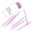 Amber Lash, Disposable Micro Brushes Applicators for Eyelashes Extensions Lint-free 2mm x 200 count (White)