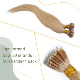 SEGO Nano Bead Ring Human Hair Extension Pre Bonded Nano Tip Remy Hair Extensions Micro Beads Rings Loop Hand Tied Hairpiece 20 Inch 24 Natural Blonde 1g/strand 50g/pack SEGO Nano Bead Ring Human Hair Extension Pre Bonded Nano Tip Remy Hair Extensions Micro Beads Rings Loop Hand Tied Hairpiece 20 Inch 24 Natural Blonde 1g/strand 50g/pack