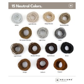 Heliums Thin Hair Elastics - Dark Brown - 2mm Ties for Thin Hair, 1.75 Inch, Medium Hold No Damage Ponytail Holders - 40 Count