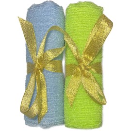 2 pcs/Set Long Home Sauna Spa Exfoliating Nylon Bath Cloth/Towel - Body Back Scrubber - Magic Shower Washcloth for Body - Shower Scrubber - Remove Dead Skin - Great for Skin Care in The Bath