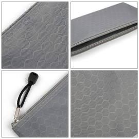 Sailing-go 6 Pieces 6 Colors Zipper Waterproof Bag Pencil Pouch for Cosmetic Makeup Bills Office Supplies Travel Accessories and Daily Household Supplies