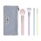 MODA Royal & Langnickel Full Size Posh Pastel 5pc Complete Face Makeup Brush Kit with Pouch Includes, Pointed Blush, Highlighter, Shader, and Lip Brushes, Multi-Color Pastel