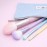 MODA Royal & Langnickel Full Size Posh Pastel 5pc Complete Face Makeup Brush Kit with Pouch Includes, Pointed Blush, Highlighter, Shader, and Lip Brushes, Multi-Color Pastel