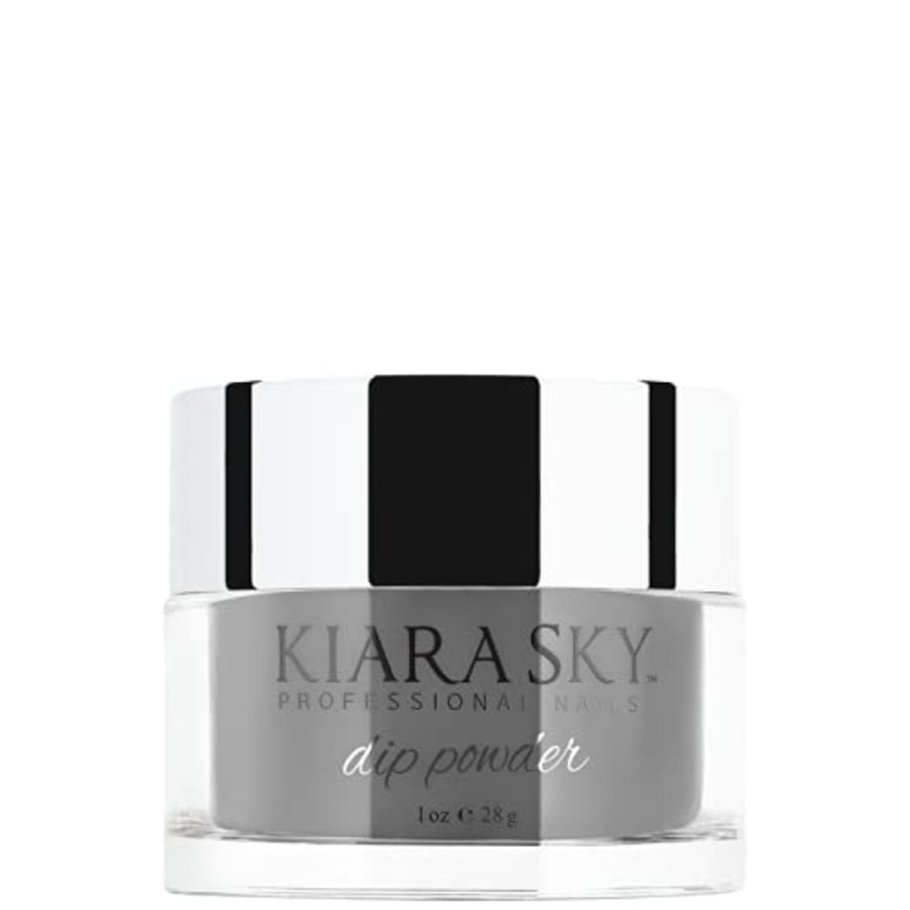 Kiara Sky Glow Collection Dip Powder 1 oz | Activate with UV, LED or sunlight | STORMY WEATHER (black & blue)