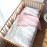 Emenpy 100% Cotton Crib Bedding Set for Baby Boys Girls,3 Pcs Baby Bed Linen Include Duvet Cover,Fitted Sheet,Pillowcase,Nursery Decoration,No Filler(Pink)