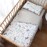 Emenpy 100% Cotton Crib Bedding Set for Baby Boys Girls,3 Pcs Baby Bed Linen Include Duvet Cover,Fitted Sheet,Pillowcase,Nursery Decoration,No Filler(Khaki)