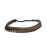 BOBIYA 2 Strands Synthetic Hair Braided Headband Classic Chunky Plaited Braids (Dark Brown)
