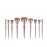 Logiverl 9 Pieces Makeup Brushes Powder Blush Foundation Concealer Eyeshadow Eyebrow Lip Flat Detail Brush for Blending Buffing Foundation Cream Make Up Brushes Tools Kit (Rose Golden)