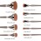 Logiverl 9 Pieces Makeup Brushes Powder Blush Foundation Concealer Eyeshadow Eyebrow Lip Flat Detail Brush for Blending Buffing Foundation Cream Make Up Brushes Tools Kit (Rose Golden)
