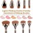 Logiverl 9 Pieces Makeup Brushes Powder Blush Foundation Concealer Eyeshadow Eyebrow Lip Flat Detail Brush for Blending Buffing Foundation Cream Make Up Brushes Tools Kit (Rose Golden)