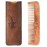 Wooden Hair Combs for Men,Men\'s Wood Beard Comb with Leather Travel Case,Mens Combs for Hair,Kids Comb(brown shark)