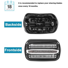   32B Shaver Foil Replacement and Cutter for Compatible with Braun Series 3, Shaver Razor Blade Cassette Head Compatible with Braun 320 330 340 350CC 370cc-4 390cc-4 Models