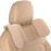 JZCreater Car Headrest Pillow, 180Adjustable Head Neck Support Pillow, U- Shaped Design, Travel Sleeping Car Headrests, Only fit for Car Seat Headrest with RodsIdeal for Kids and Adults (Beige)