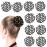 AUEAR Hair Accessory, 10 Pack Handmade Crochet Bun Cover Snood Hair Net with Pearls Decor, Elastic Hair Net, For Ballet Dance Skating, 10cm in Diameter, Black, Unisex