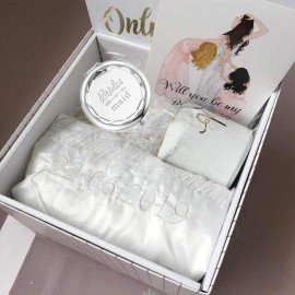 Pack of 9 Compact Pocket Makeup Mirrors Set - Include 1 Bride, 1 Maid of Honor, 1 Matron of Honor and 6 Bridesmaid Mirrors - Wedding Bridesmaid Proposal Gifts (Silver) Pack of 9 Compact Pocket Makeup Mirrors Set - Include 1 Bride, 1 Maid of Honor, 1 Matron of Honor and 6 Bridesmaid Mirrors - Wedding Bridesmaid Proposal Gifts (Silver)