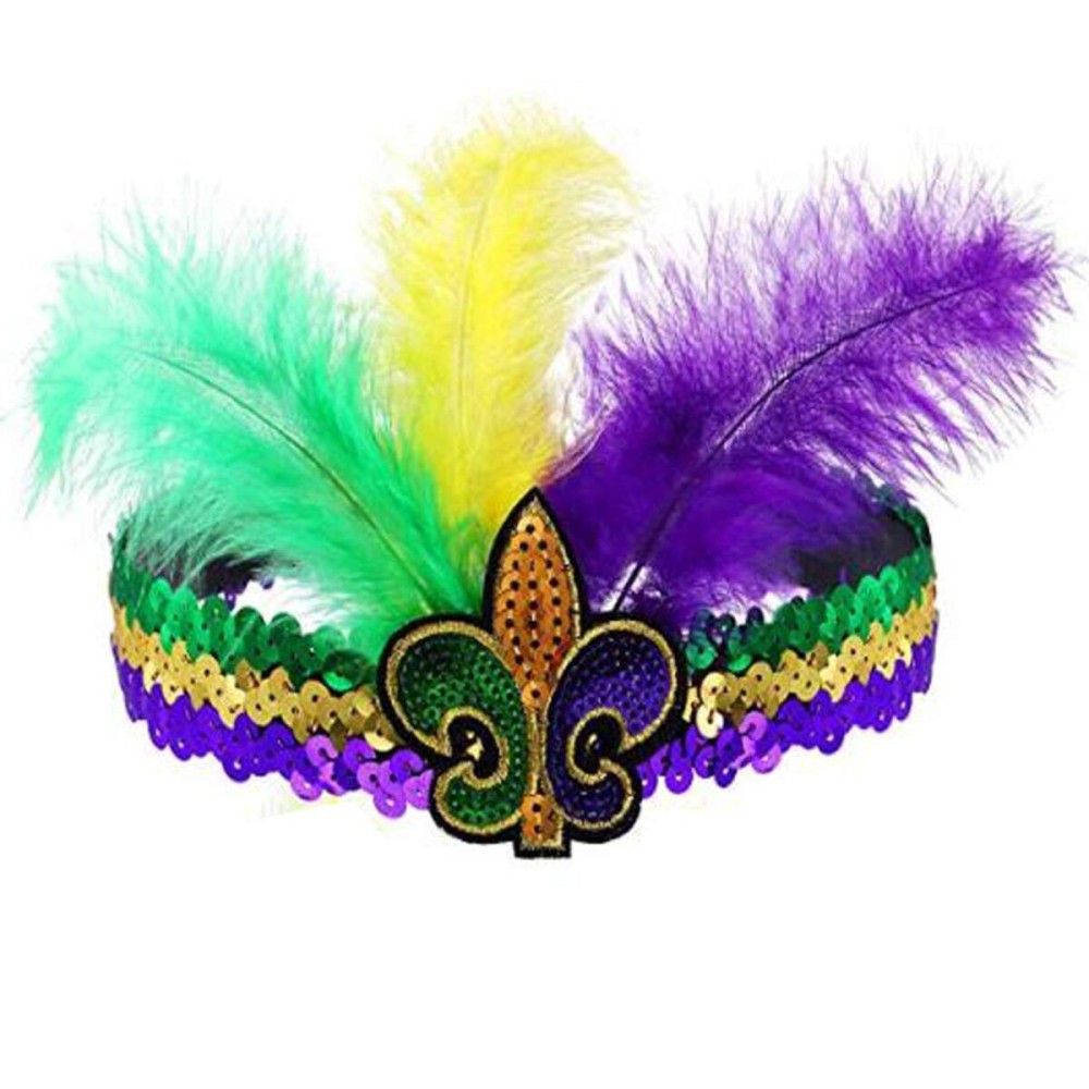 Mardi Gras Feather Headband Sequins Glitter Hair Band for Adult Women Men Kids Mardi Gras Hair Band Hair Accessories TSFD14 (Purple) Mardi Gras Feather Headband Sequins Glitter Hair Band for Adult Women Men Kids Mardi Gras Hair Band Hair Accessories TSFD14 (Purple)