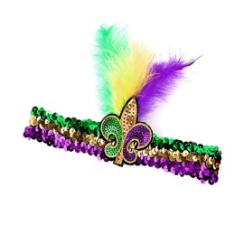 Mardi Gras Feather Headband Sequins Glitter Hair Band for Adult Women Men Kids Mardi Gras Hair Band Hair Accessories TSFD14 (Purple) Mardi Gras Feather Headband Sequins Glitter Hair Band for Adult Women Men Kids Mardi Gras Hair Band Hair Accessories TSFD14 (Purple)