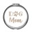 sedmart Dog Mom Engraved Compact Mirror,Funny Birthday for Women Girls,Stainless Steel Small Pocket Mirror for Purse