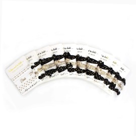 LADY & HOME Bride Tribe Accessories, Bridesmaid Hair Accessories, Wedding Favors or Bachelorette Party Gifts (Black)