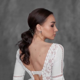 LADY & HOME Bride Tribe Accessories, Bridesmaid Hair Accessories, Wedding Favors or Bachelorette Party Gifts (Black)