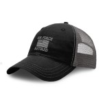 Richardson Trucker Mesh Hat Us Air Force Retired Embroidery Cotton Dad Hats for Men & Women Snapback Black Charcoal