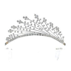 SAMKY Bridal Tiara Rhinestone Crystal Headpiece for Brides Wedding Hair Accessories