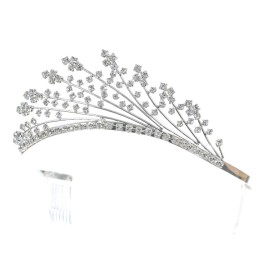 SAMKY Bridal Tiara Rhinestone Crystal Headpiece for Brides Wedding Hair Accessories