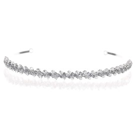 SAMKY Bridal Tiara Wedding Headpiece Headband for Women Hair Accessories for Bride