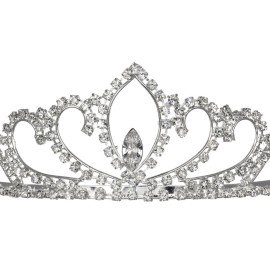 SAMKY Princess Rhinestones Crystal Flower Wedding Bridal Pageant Tiara Crown T1153
