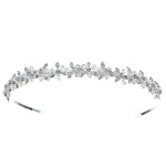 SAMKY Bridal Wedding Rhinestone Crystal Beads Flower Prom Headband Tiara T848