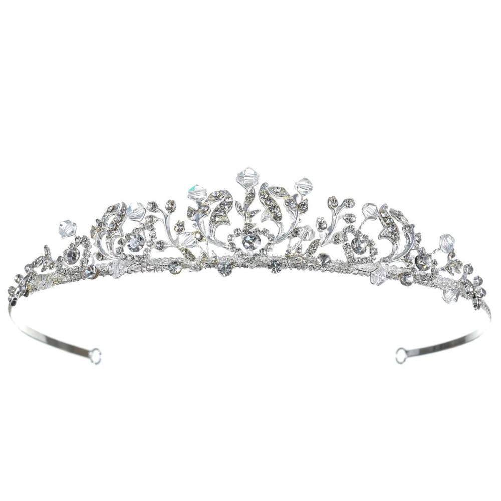 SAMKY Bridal Headpieces Rhinestone Crystal Wedding Tiara for Women Royal Bride Accessories SAMKY Bridal Headpieces Rhinestone Crystal Wedding Tiara for Women Royal Bride Accessories