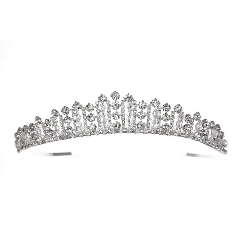SAMKY Wedding Bridal Headpiece Rhinestone Tiara Crown Crystal Hair Accessories for Bride SAMKY Wedding Bridal Headpiece Rhinestone Tiara Crown Crystal Hair Accessories for Bride