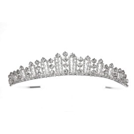 SAMKY Wedding Bridal Headpiece Rhinestone Tiara Crown Crystal Hair Accessories for Bride