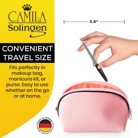 Camila Solingen CS17 Sapphire Metal Nail File for Natural Nails Fingernail and Toenail Care, 5 Double Sided Coarse and Fine for Manicure and Pedicure